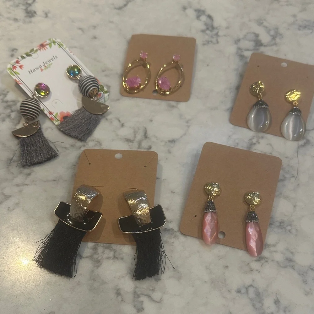 Elegant Assorted Earrings Set of 5